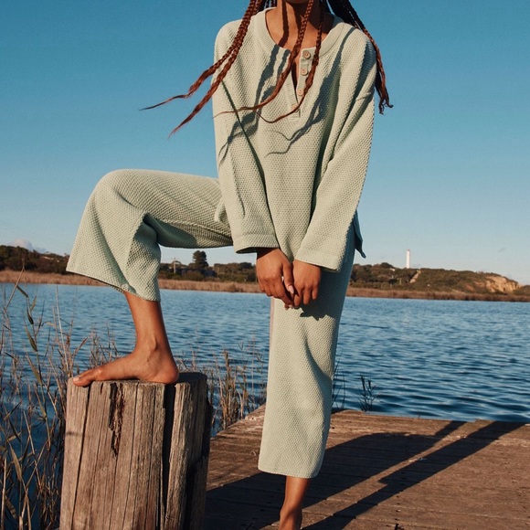 Free People Hailee Sweater Set Navy Heather size S - Picture 7 of 7